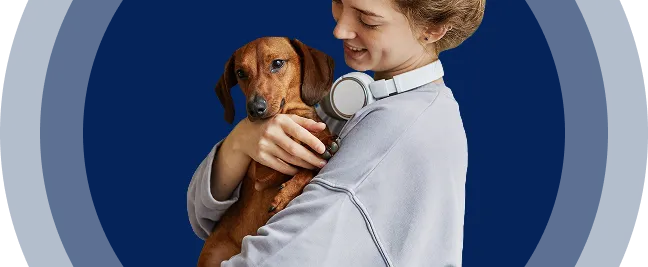 A pet owner spending time with their emotional support animal